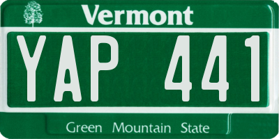 VT license plate YAP441