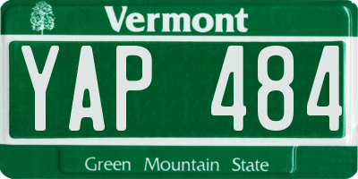 VT license plate YAP484