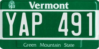 VT license plate YAP491