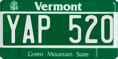VT license plate YAP520