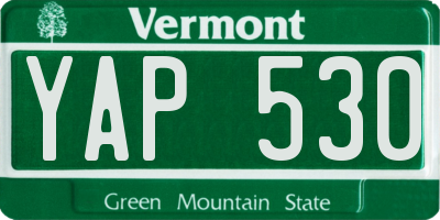 VT license plate YAP530