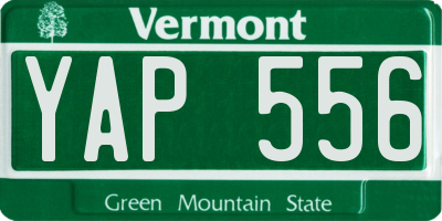 VT license plate YAP556