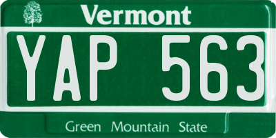 VT license plate YAP563