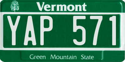 VT license plate YAP571