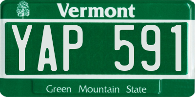 VT license plate YAP591