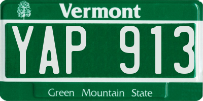 VT license plate YAP913