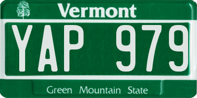 VT license plate YAP979