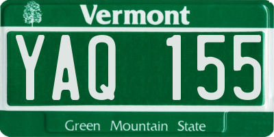 VT license plate YAQ155