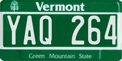 VT license plate YAQ264