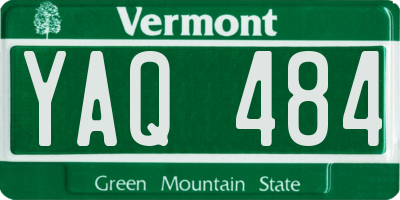 VT license plate YAQ484