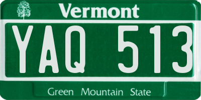 VT license plate YAQ513