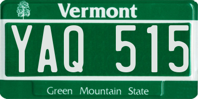 VT license plate YAQ515