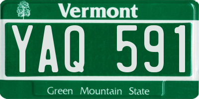 VT license plate YAQ591