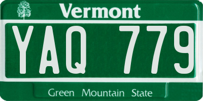 VT license plate YAQ779