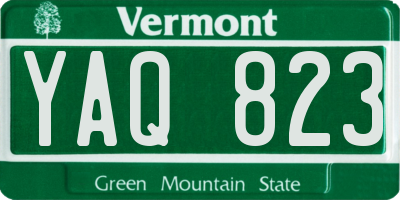 VT license plate YAQ823
