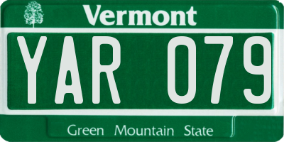 VT license plate YAR079
