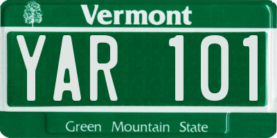 VT license plate YAR101