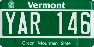 VT license plate YAR146