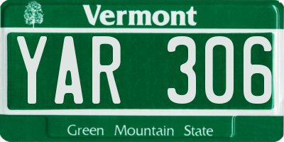 VT license plate YAR306