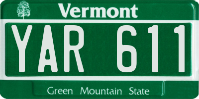VT license plate YAR611