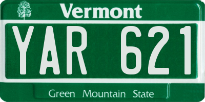 VT license plate YAR621
