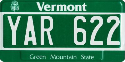 VT license plate YAR622