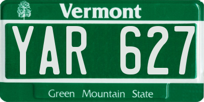 VT license plate YAR627