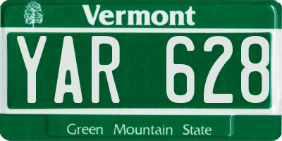 VT license plate YAR628