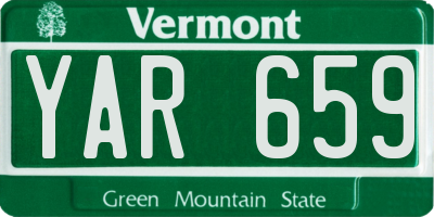 VT license plate YAR659