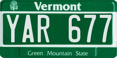 VT license plate YAR677