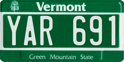 VT license plate YAR691