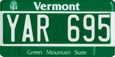 VT license plate YAR695