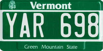 VT license plate YAR698