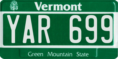VT license plate YAR699