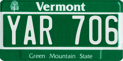 VT license plate YAR706