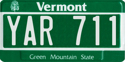 VT license plate YAR711