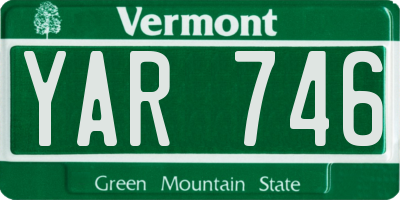 VT license plate YAR746