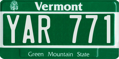VT license plate YAR771
