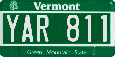 VT license plate YAR811