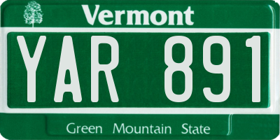 VT license plate YAR891