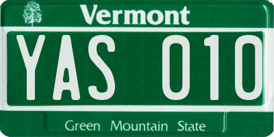 VT license plate YAS010