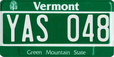 VT license plate YAS048
