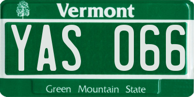 VT license plate YAS066