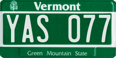 VT license plate YAS077
