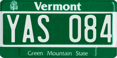VT license plate YAS084