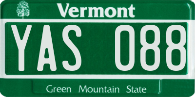 VT license plate YAS088