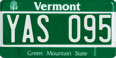 VT license plate YAS095