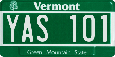 VT license plate YAS101