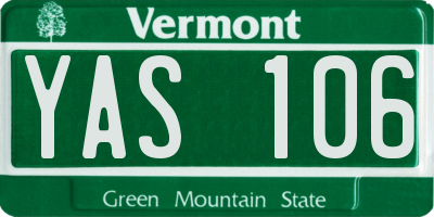 VT license plate YAS106