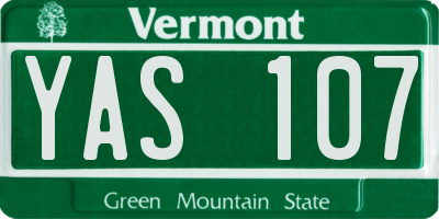 VT license plate YAS107